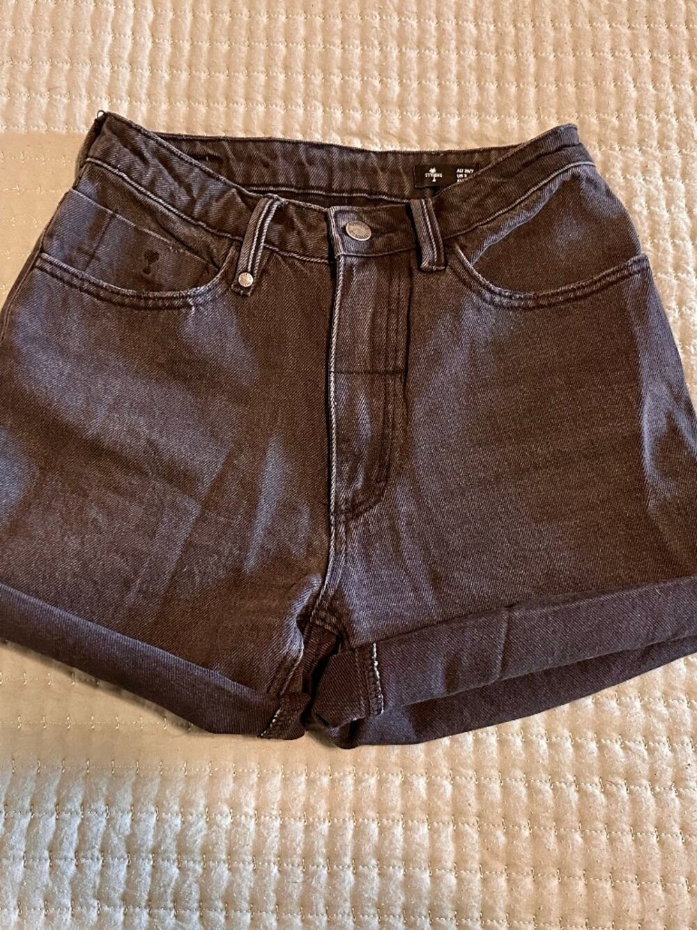 Thrills high-waisted denim shorts